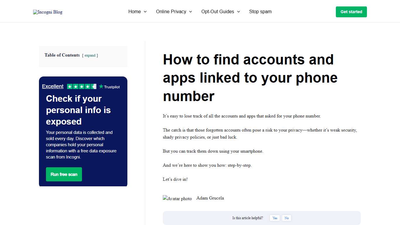 How to find accounts and apps linked to your phone number [2026] Incogni